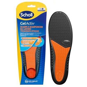 Scholl GelActiv inlegzolen en werkschoenen, inlegzolen met dempende GelWave-technologie, continue ondersteuning voor mensen die lang staan, maat 40-46,5