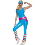 Rubies Barbie-kostuum voor dames, jumpsuit, warmer, riem en hoofdband, officiële mat, voor Kerstmis, carnaval, Halloween, vrijgezellenfeest, party, verjaardag