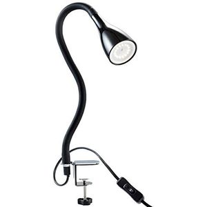 B.K.Licht - LED klemlamp dimbaar zwart - LED bureaulamp klembaar - tafellamp incl. GU10-LED, 400lm, 3.000K