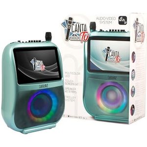 CANTA TU - Draagbaar audio- en videosysteem om overal plezier te brengen, inclusief draadloze microfoon, voor kinderen vanaf 8 jaar, Famosa (CTC10100)