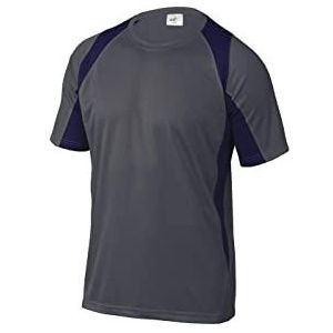 Delta Plus T-shirt, tweekleurig, polyester, grijs/marineblauw, maat M