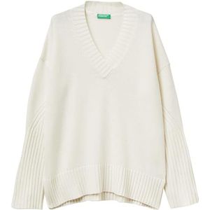 United Colors of Benetton T-shirt met V-hals M/L, Wit, M