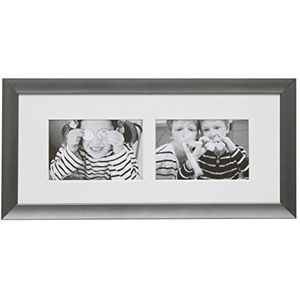 Deknudt Frames S021N1-17.0X40.0 fotolijst voor 2 foto's Aluminium 44 x 21 x 2.2 cm Antraciet