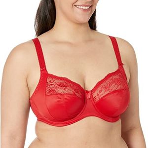 Elomi - Morgan - BH - Haute Rood - Volledige Dekking, Gestreepte Stretch Lace