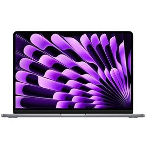 Apple 2024 13” MacBook Air met M3-chip: 13,6” Liquid Retina-display, 8 GB centraal geheugen, 256 GB SSD-opslag, toetsenbord met achtergrondverlichting, 1080p FaceTime HD-camera, Touch ID; Spacegrijs