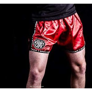 Kenneth J Lane SAK2-24, Kickbox-shorts, uniseks, voor volwassenen, rood, M