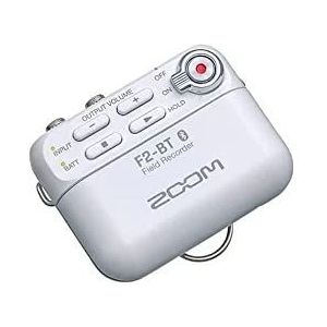 Zoom F2-BT White Field Recorder met Bluetooth en lavalier microfoon