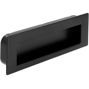 SIRO Inlaatbeslag Handgrepen Schelpgreep 2382 Metaal Uni Zwart Mat LA 96 mm 1 Stuk