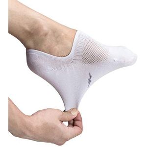 Pro Mountain Seamless No Show Socks - 6 Pack Casual Sneakers Liner Thin Cotton Footies Non Slip S Size 9 US Women Shoe 6-8 White 6 paar Pack