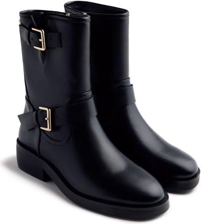 Gioseppo - Poplar - Motorlaarzen - Goudkleurige Gespen - Gewatteerde Binnenzool