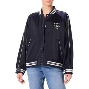 GANT Satijnen Varsity-jas voor dames, blauw (Evening Blue), L, Avond Blauw, L