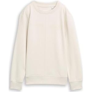 TOM TAILOR - Sweatshirt - Wit - Effen - Lange Mouw