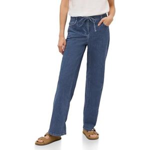 Cecil Dames Wide Legs jeans met flared pijpen in Blauw, Gr: 27