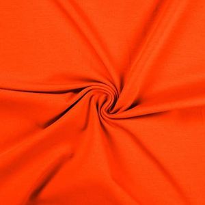 Katoen Jersey Spandex Stretch Jurk Stof Materiaal - Oranje, 1Mtr 160cm x 100cm
