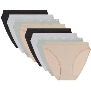 Dim Damesbroek (8 stuks), zwart/wit/grijs/huid, XXL