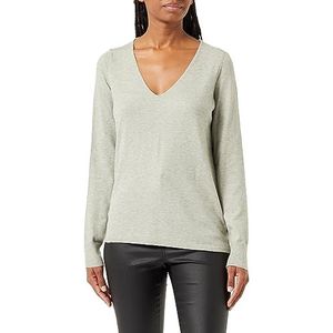 Bestseller A/S Dames VMHAPPINESS LS V-hals GA Boo trui, Light Grey Melange, S, Light Grey Melange, S