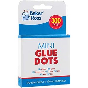 Baker Ross 6 mm mini-kleefpunten voor kinderen - voor knutselwerk en decoraties (300 stuks)