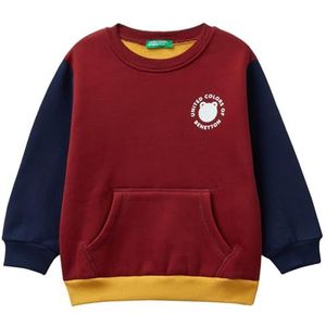 United Colors of Benetton Sweatshirt met capuchon voor kinderen en jongens, Color Block 902, 104