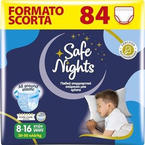 Babylino Safe Nights Boy, absorberende nachtbroek voor baby's 8-16 jaar (30-50 kg), 84 stuks