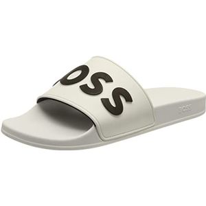 BOSS Vrouwen Kirk_Slid_rblg Slide, White100, WIT 100