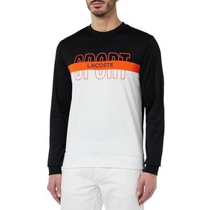 Lacoste Sweatshirt, zwart/sunrise-wit, XL