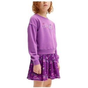 Desigual Knit jurk met lange mouwen voor meisjes, rood, 8 Jaar