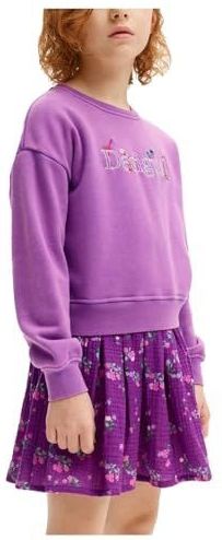 Desigual Knit jurk met lange mouwen voor meisjes, rood, 8 Jaar