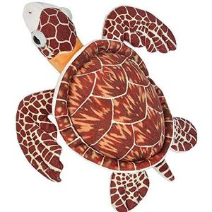 Wild Republic 21475 pluche zeeschildpad, Cuddlekins knuffeldier, pluche dier, 20 cm, bruin