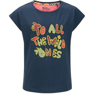Jack Wolfskin Meisjes Villi T G T-shirt met korte mouwen, donkere zee, 92, Dark Sea, 92 cm
