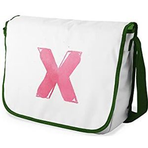 Bonamaison Digitaal bedrukte Messenger schooltas met kaki riem voor meisjes en jongens, boodschappentassen voor scholieren, schoudertassen, grootte: 29x36 cm