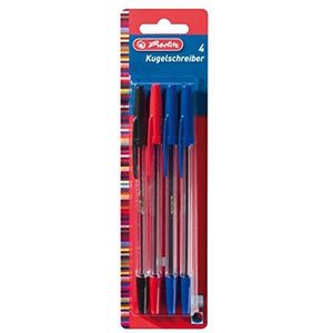 Herlitz 8600900 balpen Office, 4 kleuren geassorteerd