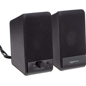 Amazon Basics - Computerluidspreker - Zwart - USB-voeding - 7,1 x 8,1 x 13,4 cm