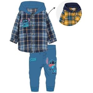 Disney 2-delige set van sweatshirt + broek voor baby's (3 tot 23 maanden), Lilo & Stitch, zacht en warm: sweatshirt + joggingbroek, gemengd patroon, voor meisjes en jongens, model DIS LIS