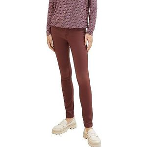 TOM TAILOR Alexa skinny jeans voor dames in lederlook, 30337 - Raisin, 26W / 30L
