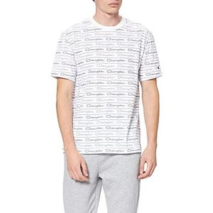 Champion American Tape All-Over T-shirt, wit, M heren, Wit, M