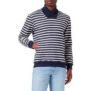 Armor Lux Sweater met krijtkraag, marineblauw deep/naturel, M heren