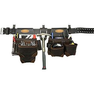 McGuire-Nicholas Gereedschaps- en bevestigingsinstallatie | Duurzame oliegelooide lederen constructie | Grote capaciteit voor handgereedschap