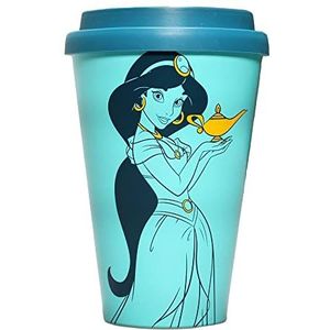 Half Moon Bay - Disney Aladdin Travel Mok -Jasmijn - RPET Recycled - 400ml - Takeaway Koffiekopjes Herbruikbaar - Lekvrije Koffie Reismok - Thee Reismok
