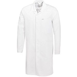 BP 1673-500-21-XLn Uniseks jas, 1/1 mouw met verstelbare split aan de manchet, 210,00 g/m² stofmix, wit, XLn