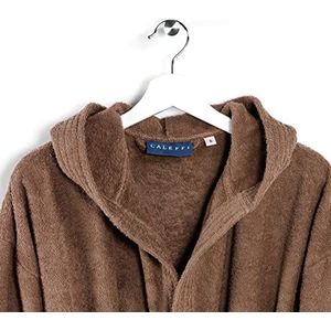 Caleffi Menorca 75797 badjas met capuchon, katoen, koffie, M