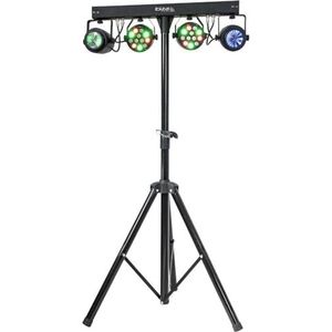 Ibiza - DJLIGHT60 - Lichtstatief met 2 PAR RGBB & 2 MOON FOWER RGBBBA projectoren - 4-in-1 LED Pack