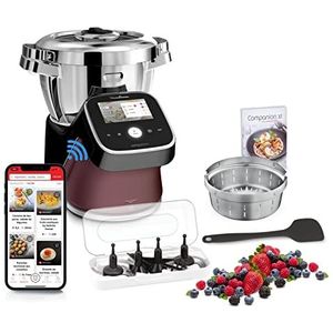 Moulinex i-Companion Touch Pro HF93E610 Multifunctionele kookmachine, keukenmachine, 18 automatische modi, geïntegreerde weegschaal, touchscreen, exclusieve app, geproduceerd in Frankrijk