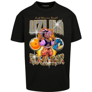 Mister Tee Heren T-Shirt UZIJIN Heavy Oversize Tee Black 4XL, zwart, 4XL