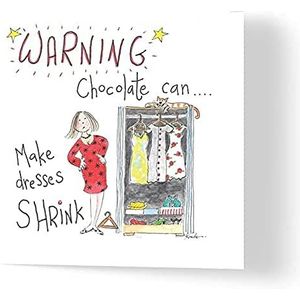 Wuzci Chocolade maakt uw kleding krimpen verjaardag wenskaart