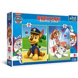 Trefl Primo - PAW Patrol Team - 4in1: puzzel 2x10 grote elementen, twee kleurplaten op de achterkant, kleurrijke puzzel met de helden van het Paw Patrol-sprookje, leuk voor kinderen vanaf 2 jaar