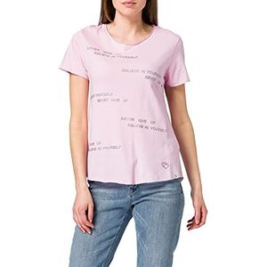 KEY LARGO Dames Believe ronde T-shirt, Candy Pink (1337), M