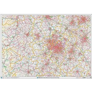 Postcode Sector Map - (S10) - West Midlands - Wandkaart - Kunststof gecoat