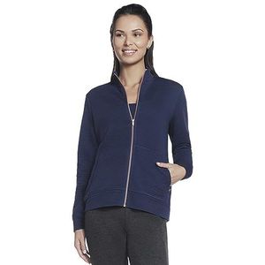 Skechers Dames Go Walk Hoodless Hoodie Jacket, Donkerblauw, M