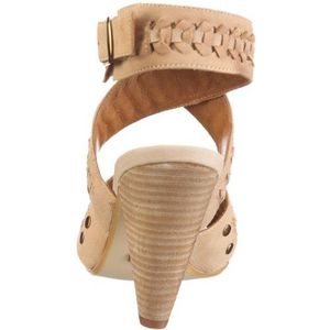 Buffalo London 310-1768-1 nubuck beige 01 117664 damessandalen/fashion sandalen, Beige Beige 01, 37 EU