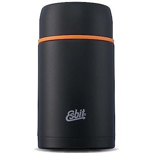 Esbit Classic Thermoscontainer voor gerechten, warmhoudcontainer, 1000 ml, zwart, van roestvrij staal voor warme en koude levensmiddelen